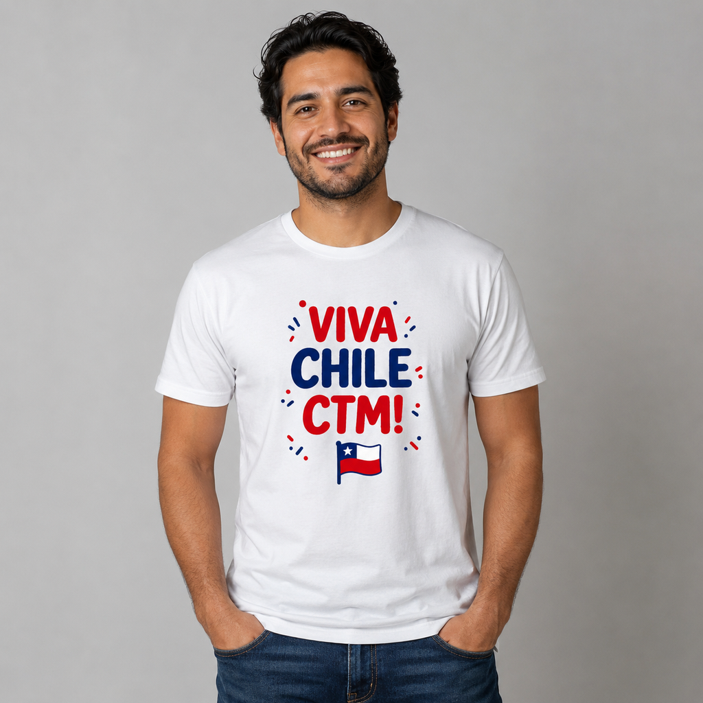 Polera Viva Chile CTM! – Diseño Dieciochero Chileno