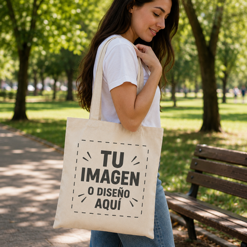 Bolsa Tote Bag Personalizada de Algodón – Foto, Logo o Diseño