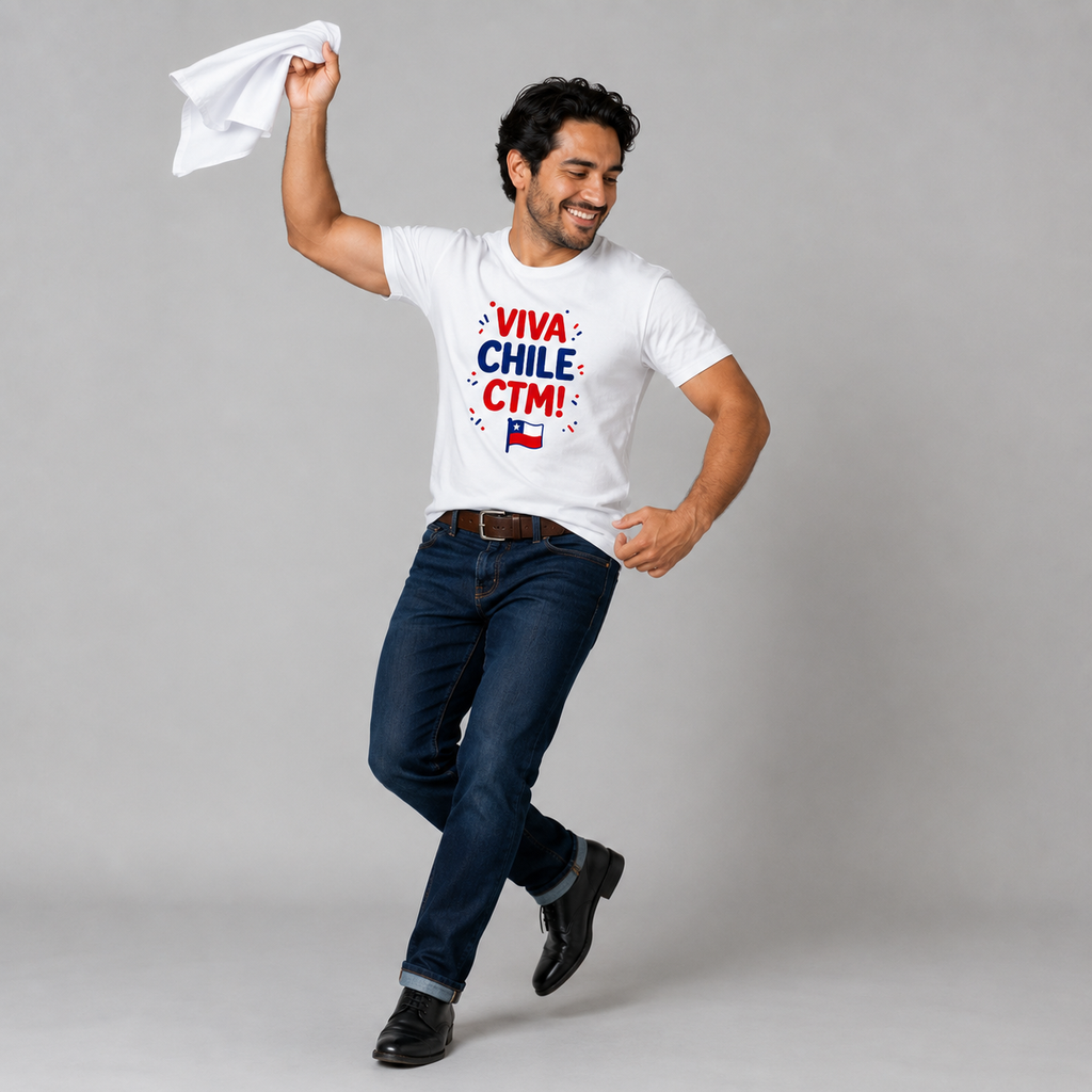 Polera Viva Chile CTM! – Diseño Dieciochero Chileno