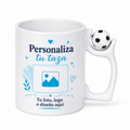 Taza Personalizada de Fútbol con Mango Pelota 11 Oz