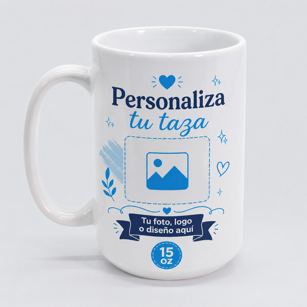 Taza Personalizada Grande 15 Oz – Foto, Nombre, Logo o Diseño