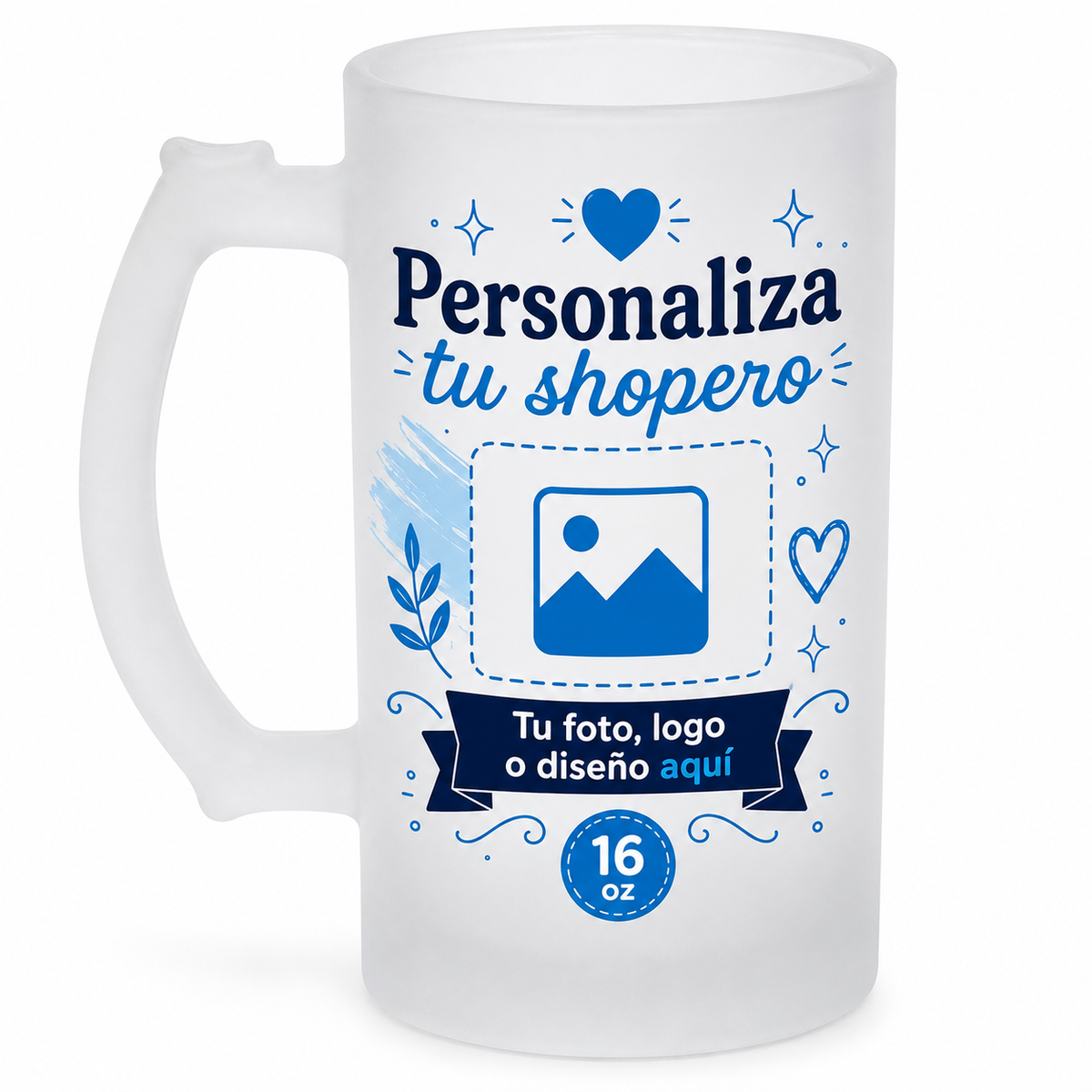 Shopero Empavonado Personalizado 16 Oz – Foto, Logo o Diseño