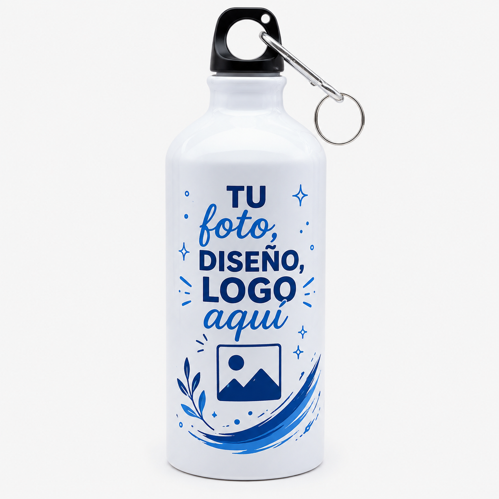 Botella Deportiva Personalizada de Aluminio 500 ml – Foto, Logo o Diseño