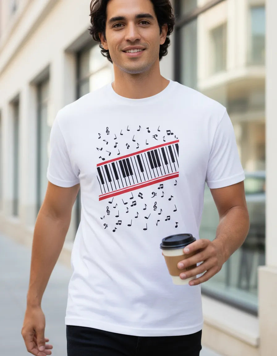 Polera Unisex Modelo Piano Michael Jackson Genérica