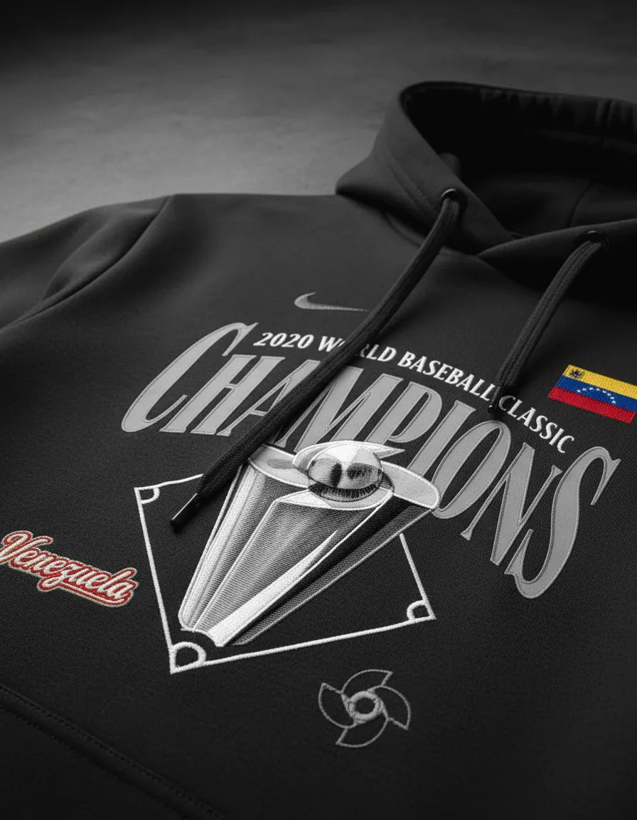 Polerón Tipo Canguro Con Capucha Diseño Venezuela Baseball