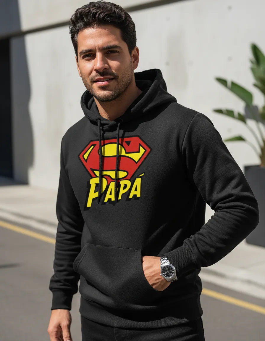 Polerón Tipo Canguro Diseño Super Papa - Dia Del Padre