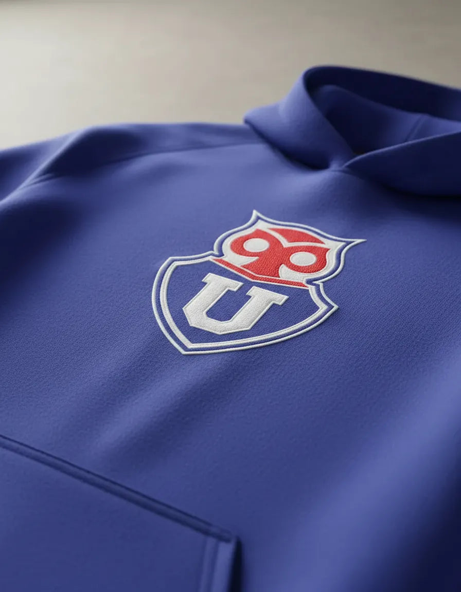 Polerón Tipo Canguro Con Capucha  Diseño  U De Chile