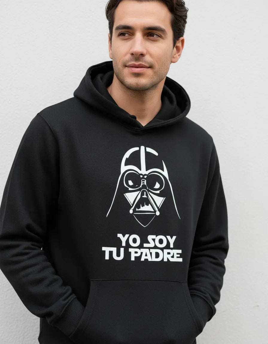 Polerón Tipo Canguro Con Capucha Diseño  Soy Tu Padre Star Wars Dia Del Padre