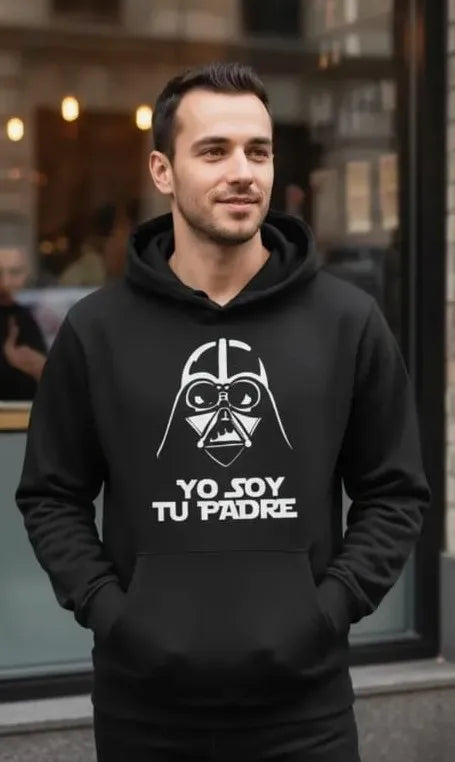 Polerón Tipo Canguro Con Capucha Diseño  Soy Tu Padre Star Wars Dia Del Padre