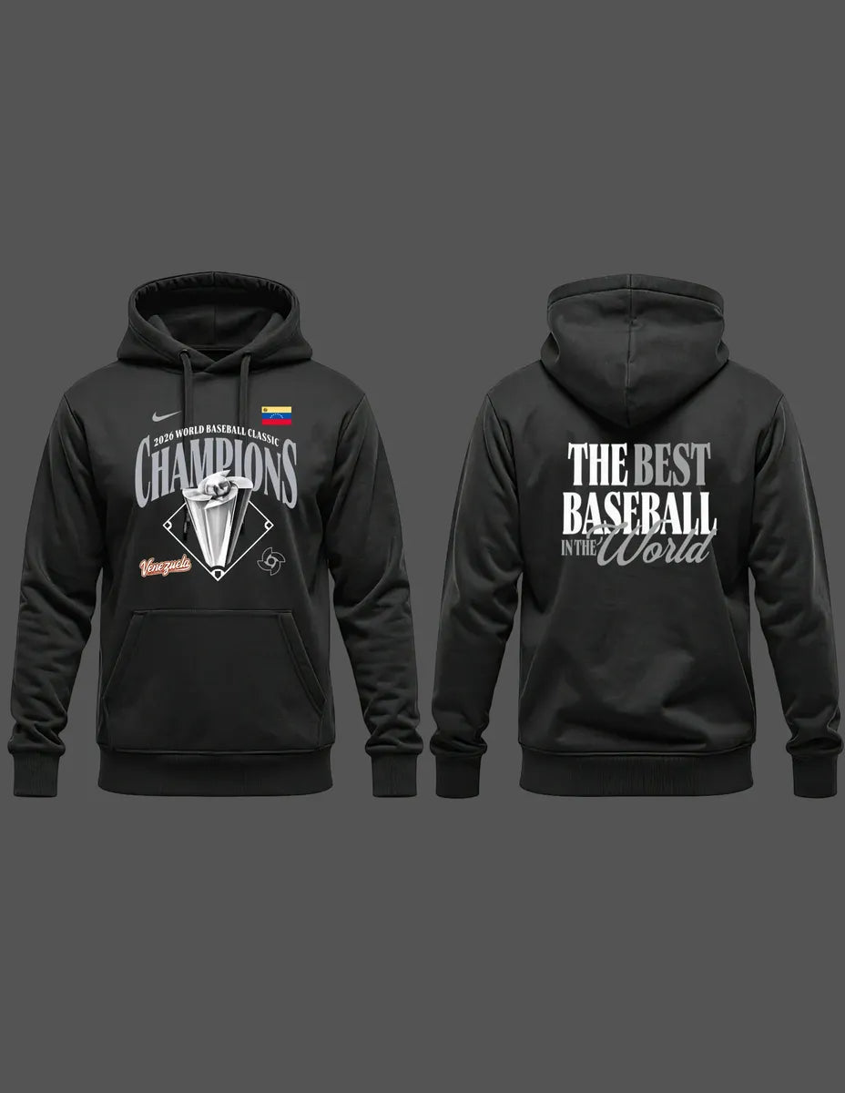 Polerón Tipo Canguro Con Capucha Diseño Venezuela Baseball