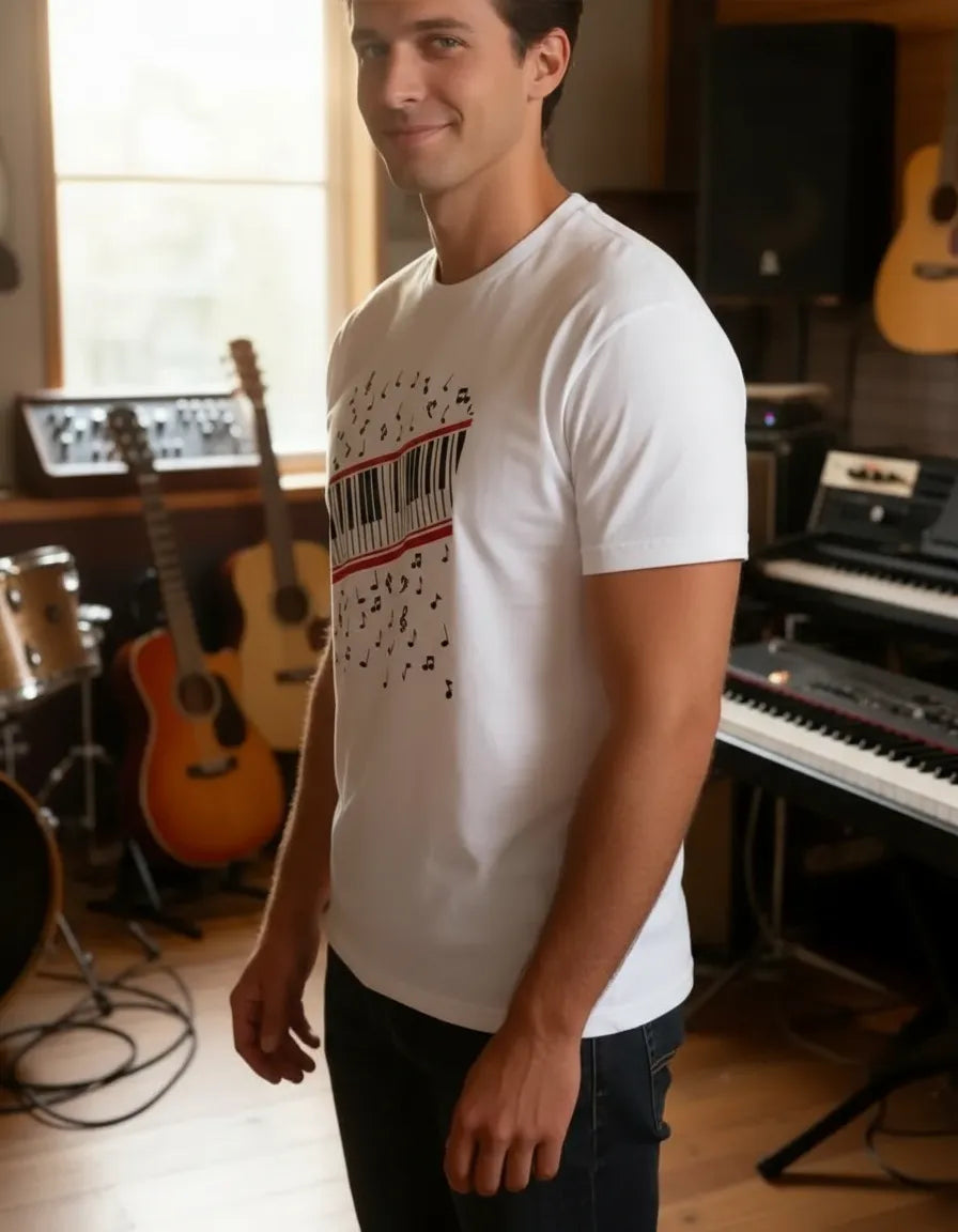 Polera Unisex Modelo Piano Michael Jackson Genérica