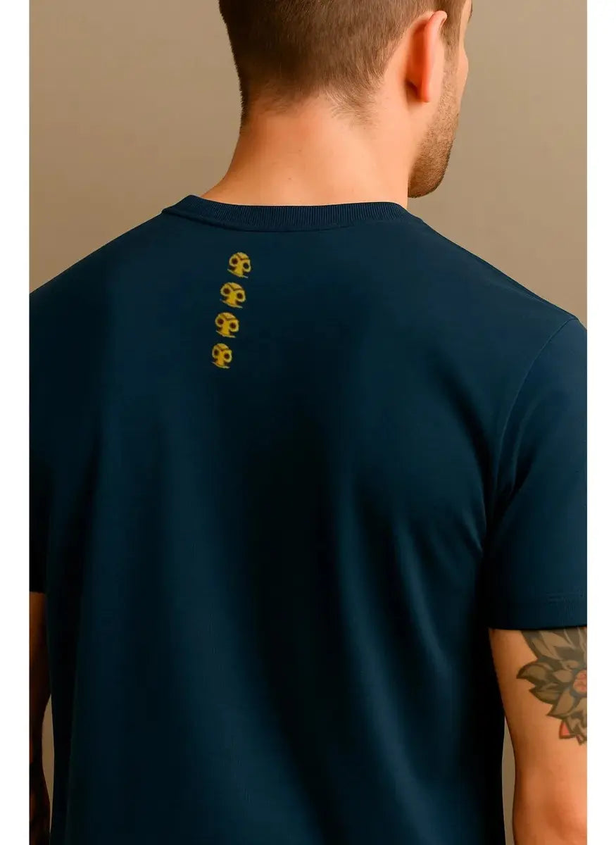 Polera Universidad De Chile - Diseño Exclusivo Azul/oro U
