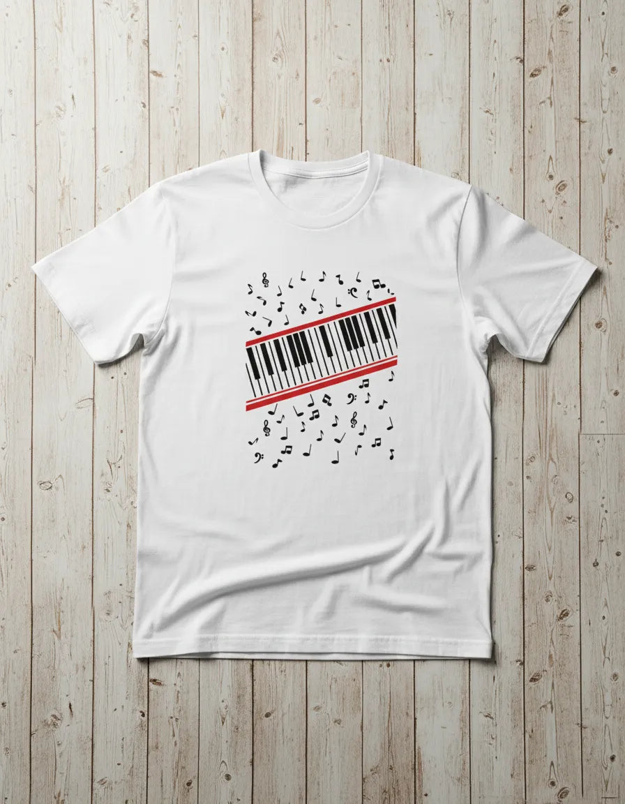 Polera Unisex Modelo Piano Michael Jackson Genérica