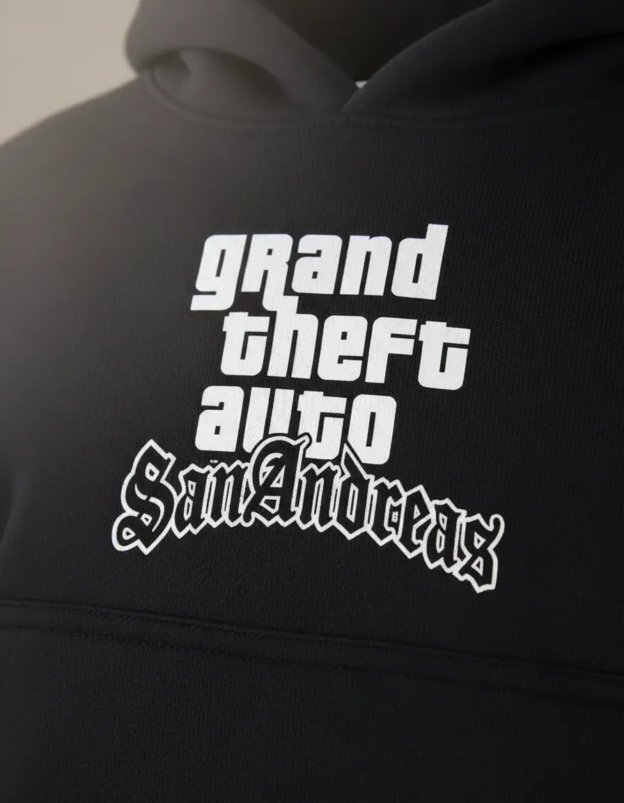 Polerón Tipo Canguro Con Capucha Diseño Gta San Andreas