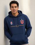 Polerón Unisex Con Capucha Tipo Canguro Diseño U De Chile