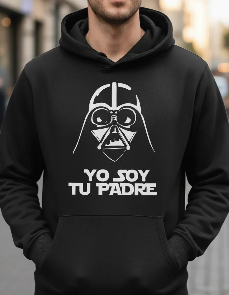 Polerón Tipo Canguro Con Capucha Diseño  Soy Tu Padre Star Wars Dia Del Padre