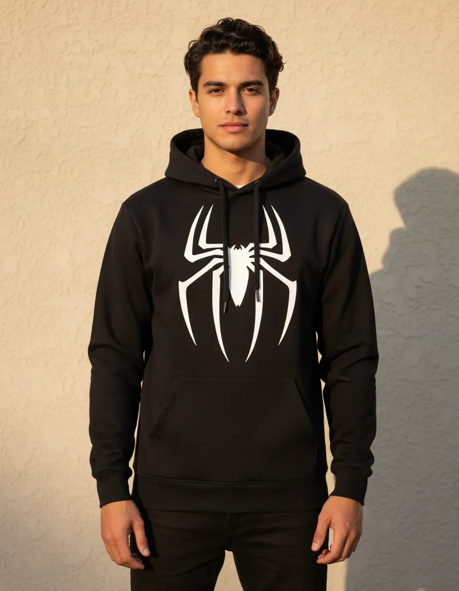 Polerón Tipo Canguro Con Capucha Diseño Spider-man