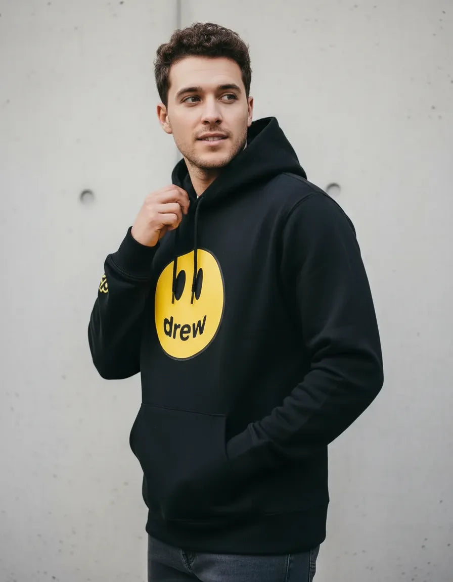 Polerón Tipo Canguro con Capucha Diseño Drew - Justin Bieber