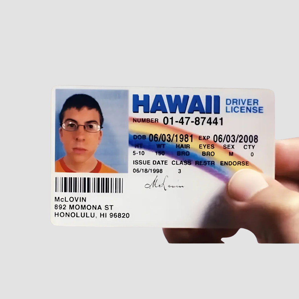 Credencial McLovin – Tarjeta de identificación de colección