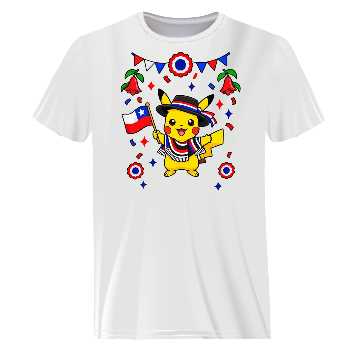 Polera Pikachu Dieciochero – Fiestas Patrias Chile