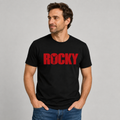 Polera Negra Rocky – Diseño Boxeo Clásico
