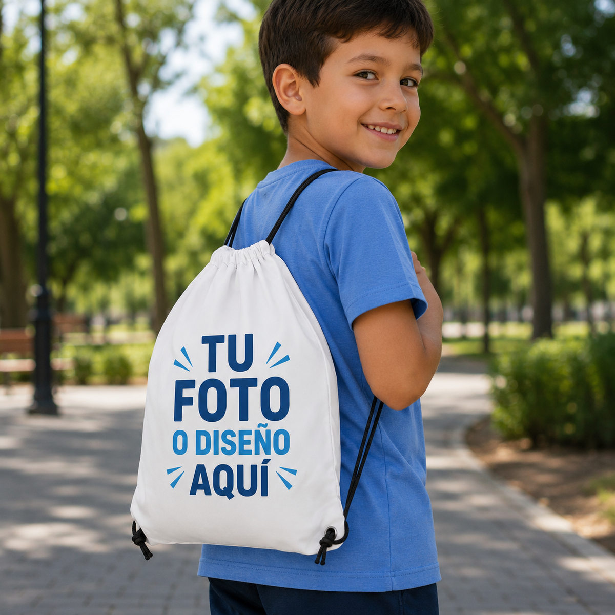Mochila Morral Personalizada 35x45 cm – Foto, Logo o Diseño