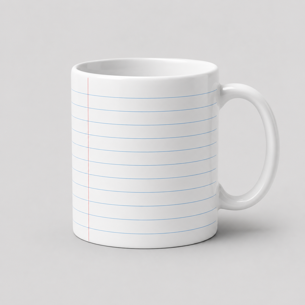 Taza Hoja de Cuaderno para Escribir – Personalizable con Plumón