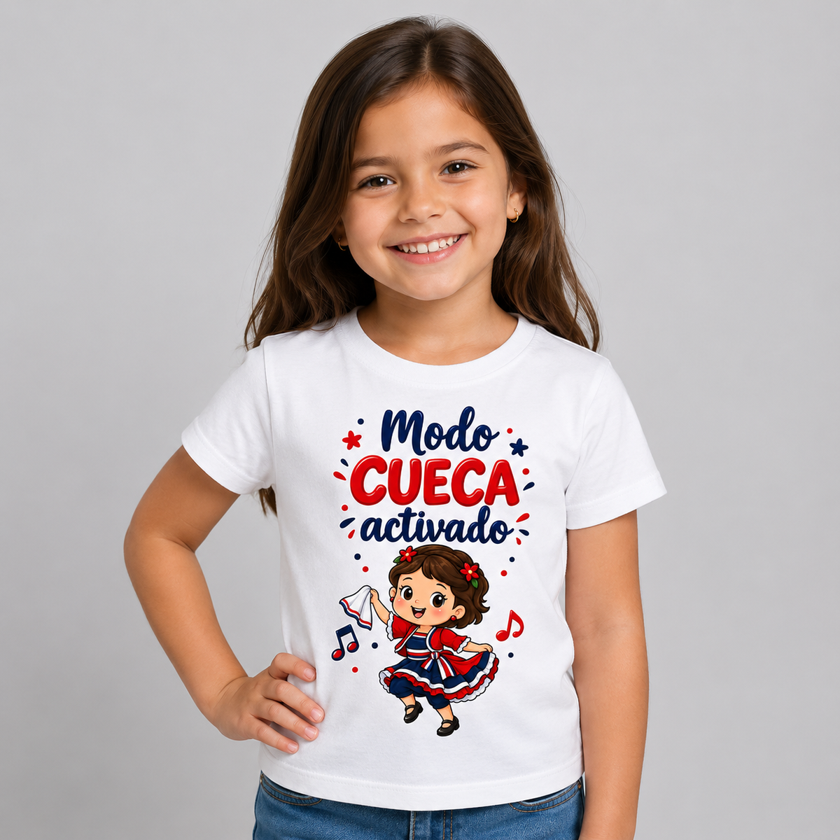 Polera Modo Cueca Activado – Diseño Dieciochero Chileno