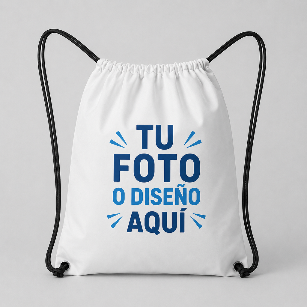 Mochila Morral Personalizada 35x45 cm – Foto, Logo o Diseño