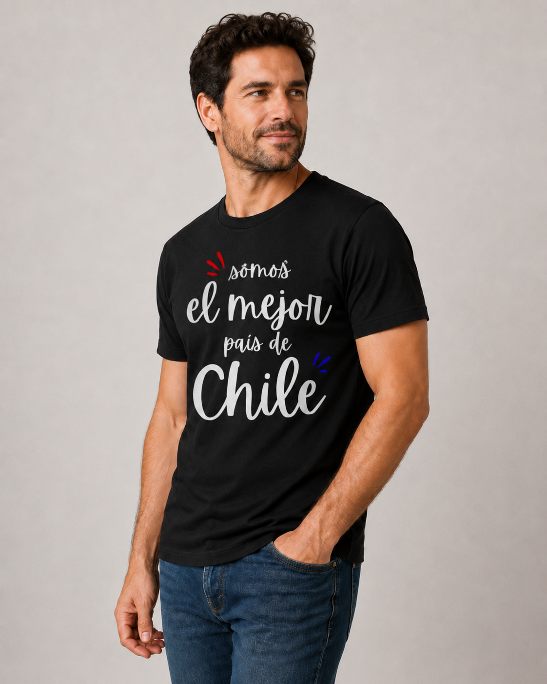 Polera Negra Somos el Mejor País de Chile