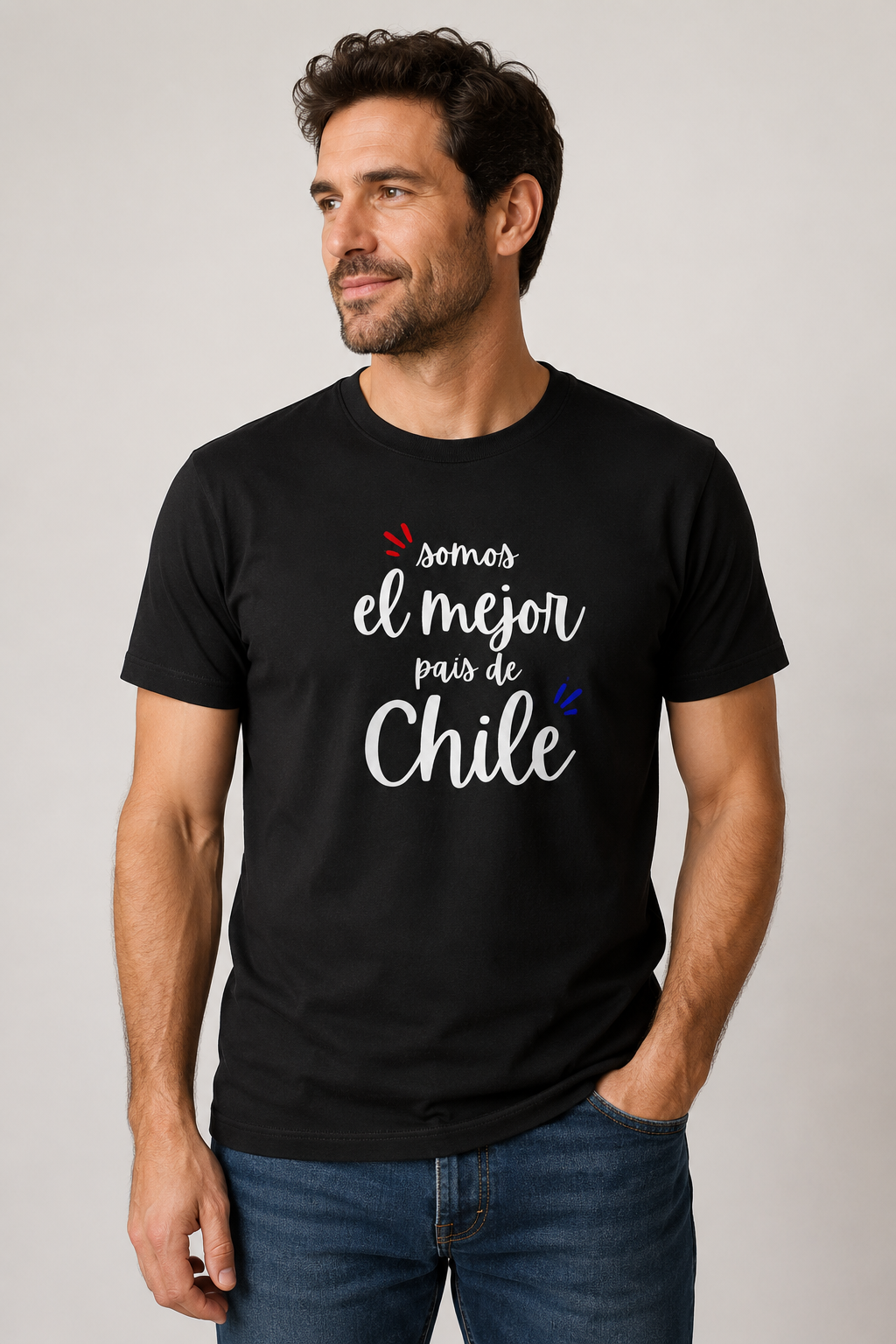Polera Negra Somos el Mejor País de Chile